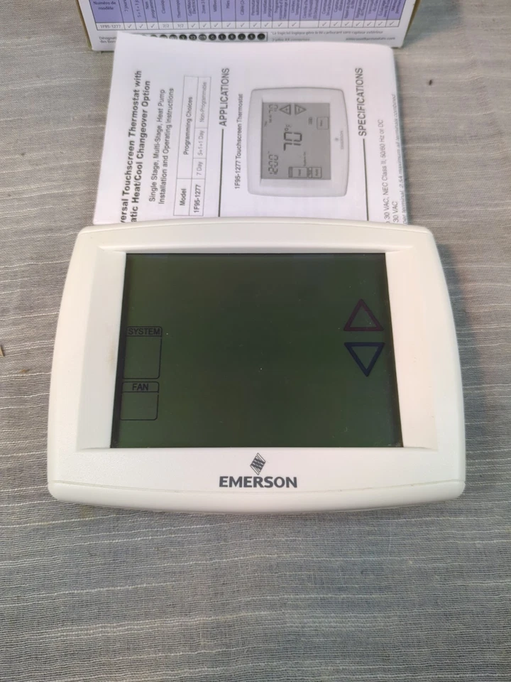 White-Rodgers 01F95 1277 Blue Series 12 Touchscreen Thermostats, 7, 5-1-1 - Image 2 of 4