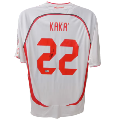 Ricardo Kaka Signed AC Milan Away Soccer Jersey #22 with Beckett