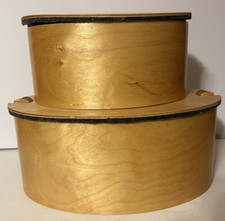 Two Pantry Boxes, Natural Wood, Lg 11 x 8 x 4" Sm. 9 x 7 x 3 1/2", Versatile