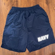 U.S. NAVY Men's Small PT Shorts US Physical Fitness Training Shorts Reflective