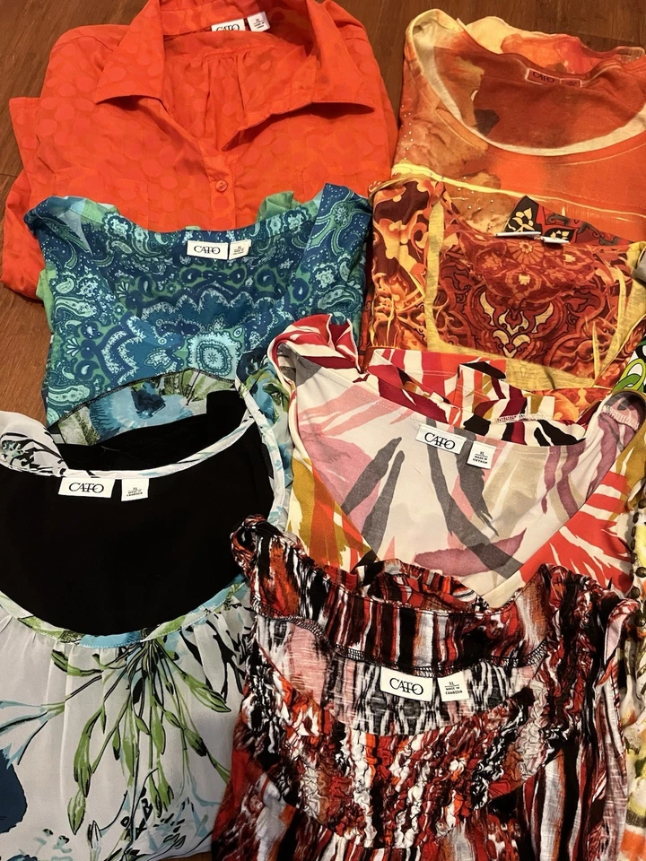 Lot of 10 Women's Tops Shirts Blouses Work Muitlicolor Large XLarge XL Tanks - Image 3 of 4