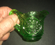 Vintage "Chimo" Pattern Children's Miniature Creamer to table set-Green