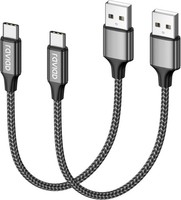 Usb C Kabel Kurz [2Pack 0.5M] 3.1A Ladekabel Schnellladekabel Nylon Usb C
