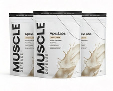 3pack APEX LABS MUSCLE DEFENSE VANILLA FLAVOR - 8.57 OZ - NEW sxqH