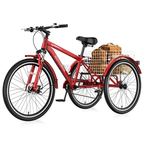 (New) Naizea Adult Mountain Tricycle 7 Speed Bike 27.5 Inch Women Men's Trikes (226.99 USD)