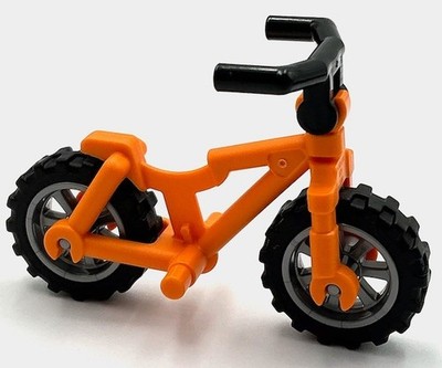 Lego New Orange Bicycle Heavy Mountain Bike w/ Clip for Handlebars