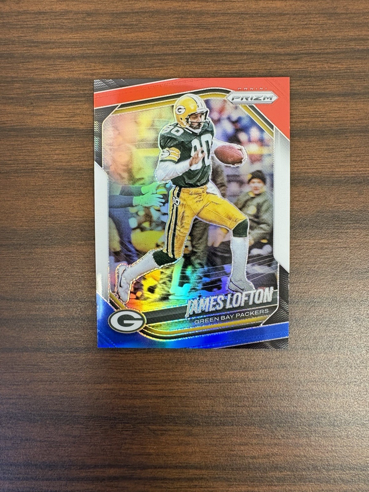 2025 Panini Prizm James Lofton #149 Red White & Blue Prizm Green Bay Packers 