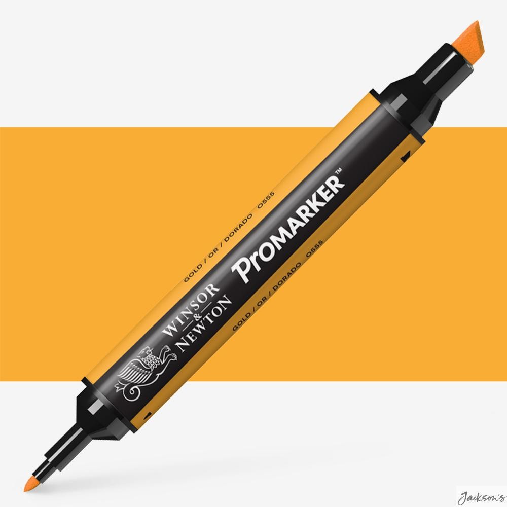 Winsor & Newton ProMarker Alcohol-Based Twin Tip Marker Gold O555 Art Use
