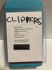 2024-25 Panini Prizm Black Trentyn Flowers Rookie Signatures Redemption Auto