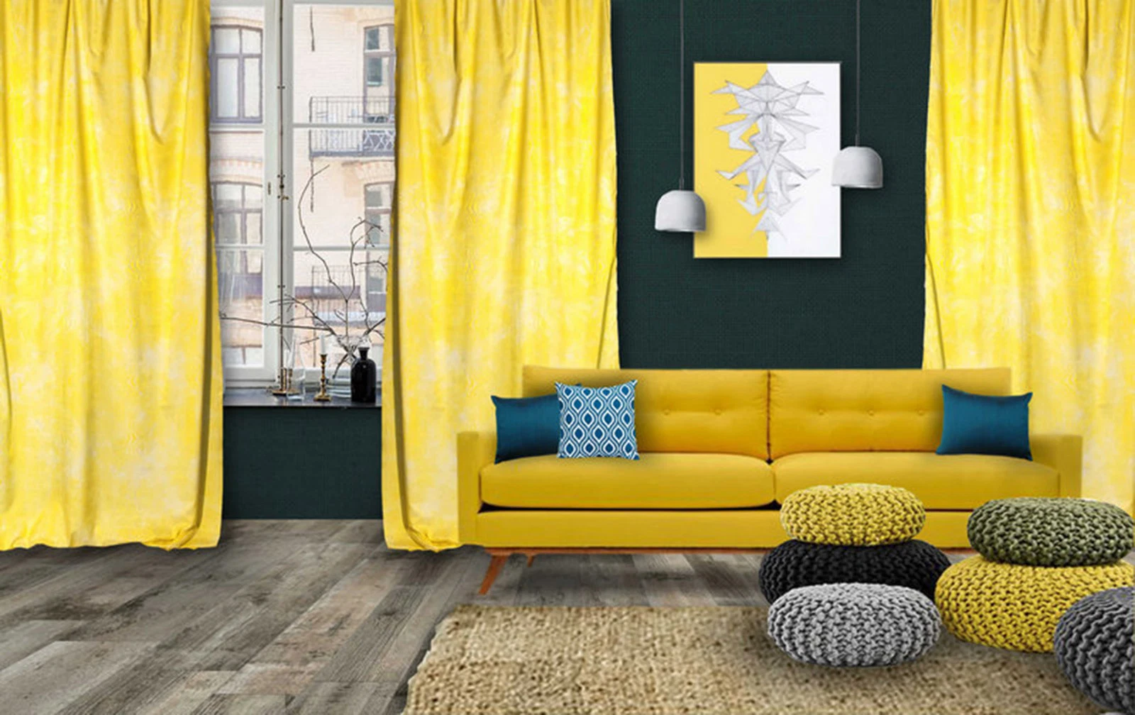 Yellow Medan Curtain (col.9)