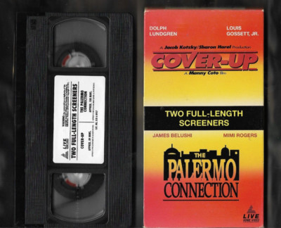RARE THE PALERMO CONNECTION & COVER-UP SCREENERS 2 vhs movies Cecchi Gori Video