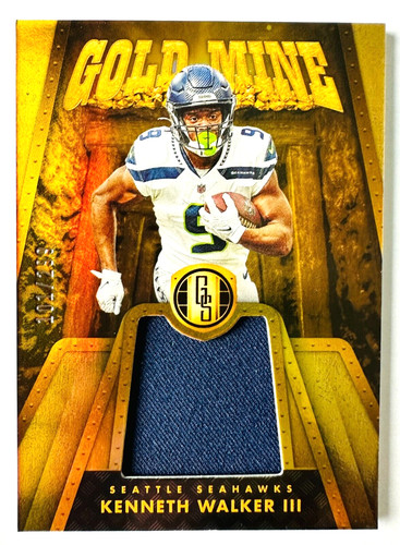 1of1 nfl kenneth walker Ⅲ seahawks auto 2023 Kenneth Walker III #40 Paninig GOLD Seattle Seahawks MFBC #96