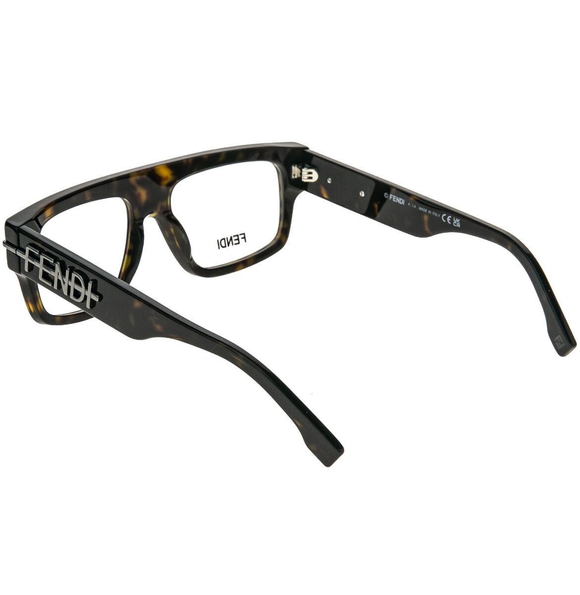 FENDI FENDIGRAPHY HOBO LOGO 50062 052 Havana Eyeglasses FENDI FENDIGRAPHY HOBO LOGO 50062 052 Havana Eyeglasses