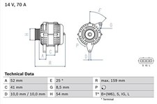 Alternator BOSCH Fits TOYOTA Caribe Carina E Celica Corolla 92-03 2706015080