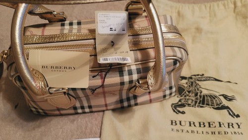 Burberry Prorsum Bennett Gold Coated Canvas Satchel - Picture 4 of 10