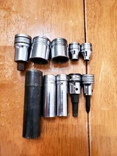 Snap On 3/8 1/2 Drive Mixed Sockets Lot Of 10
