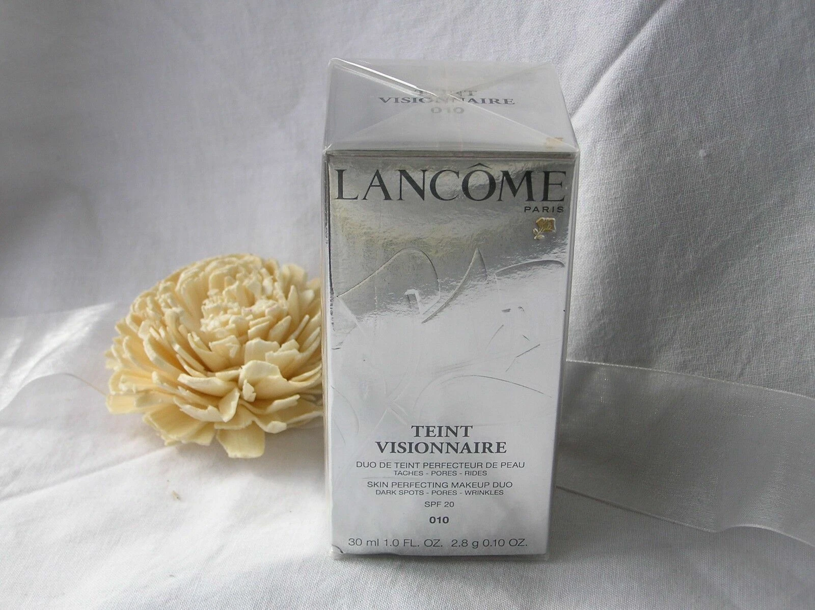 2 X LANCOME TEINT VISIONNAIRE SKIN PERFECTING MAKEUP DUO # 15 ACAJOU NEW SEALED