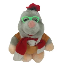 Vintage Once Upon a Forest Plush Edgar Mole in Glasses Hat Scarf Stuffed Animal