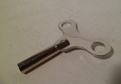 New Nickel Replacement Clock Key Size 7 / 4.0 mm For Key Wind Clocks 
