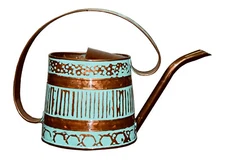Gilford MPT01508 Watering Can, Metal, Teal & Copper, .5-Gal. - Quantity 1
