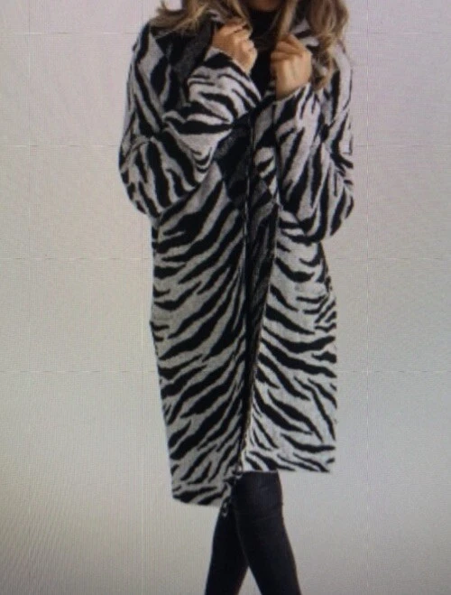 Frogbox Strick Mantel Zebra Grösse M  Superschön VK 298,- € - Bild 4 von 4
