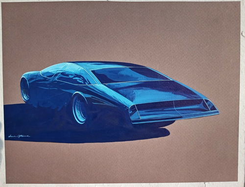 Charley Gatewood GM Design Concept Car Illustrative Orig Artwork 1 of 6