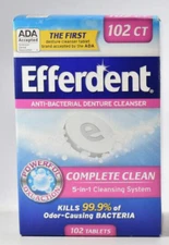 Efferdent Denture Complete Clean 5-in-1  Daily Cleanser, 102 Tablets