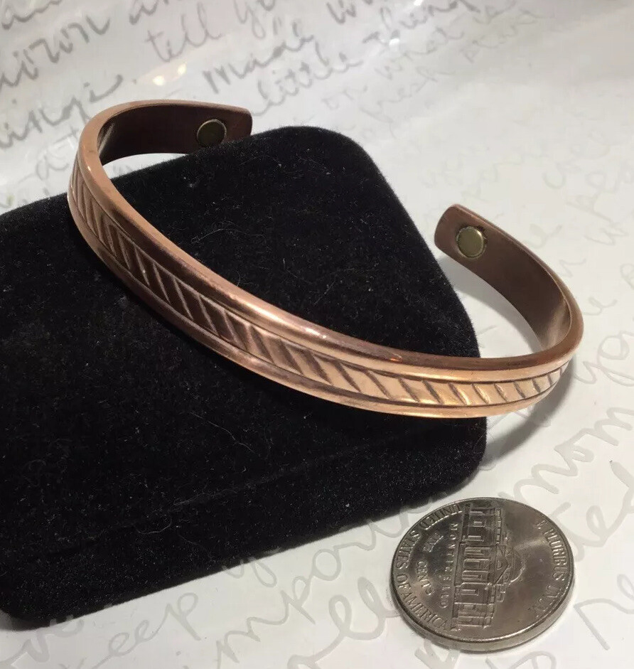 Etched Patterned Solid Copper 5/16” Magnetized Cu… - image 6