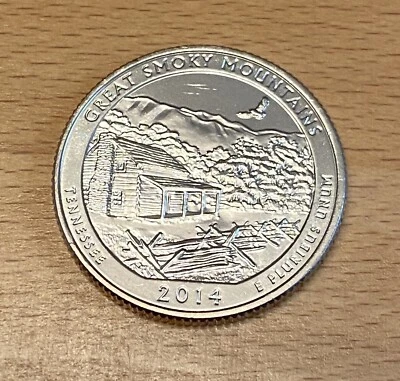 USA: Great Smoky Mountains National Park Quarter 2014, Tennessee, Mint S - Bild 1 von 2