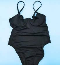Victorias Secret Small Black Underwired Padded One Piece Swim Beach Swimsuit New