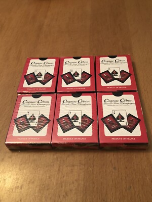 Cognac Cebon Grande Fine Champagne Playing Cards. 6 Pack Set. New.