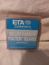 ETA Cuisenaire Overhead Deluxe Rainbow Fraction SQUARES Set of 51 Pieces Complet