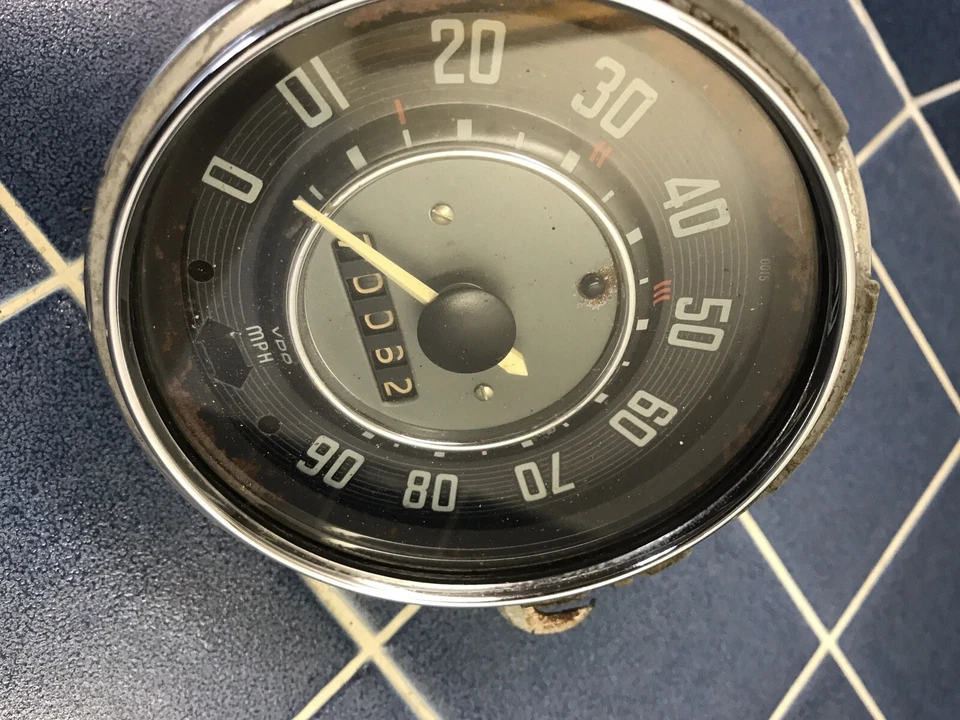 Velocímetro vintage VW BUG 1963 VDO original alemán usado escarabajo Volkswagen Foto 4 de 4