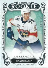 2018-19 Upper Deck Artifacts MAXIM MAMIN #RED193 Rookie 652/799 Florida Panthers