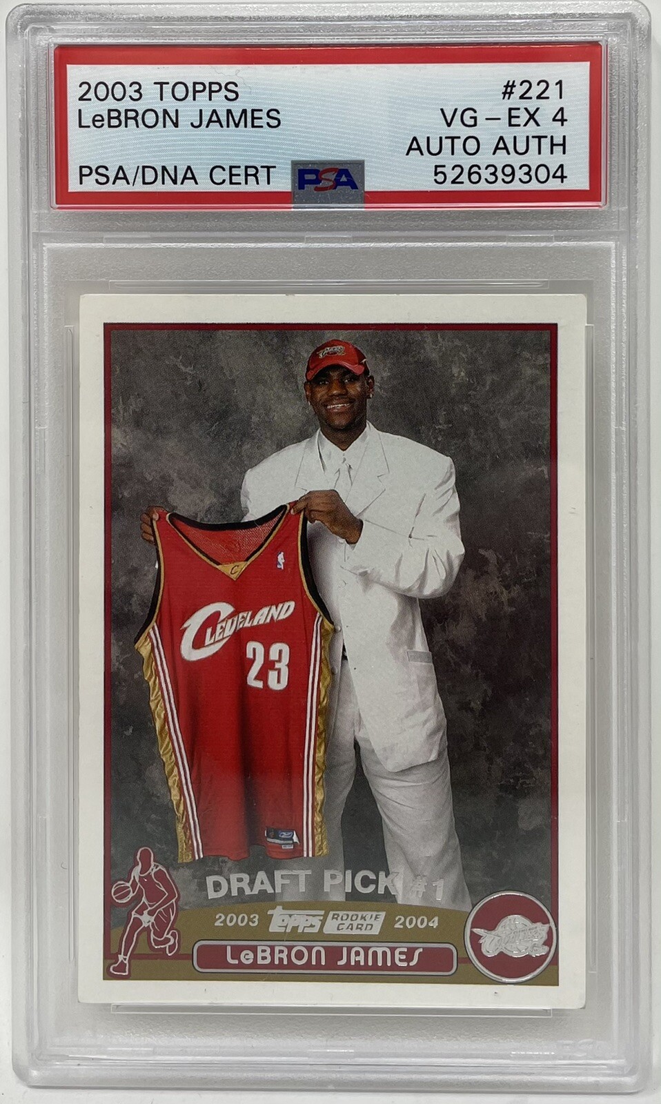 PSA/DNA 2003 Topps LEBRON JAMES Autographed Signed Rookie Card #221 Auto |  eBay