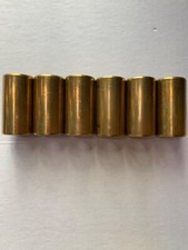 SOLID BRASS GUITAR SLIDES - Set of 6 - Vintage aged look