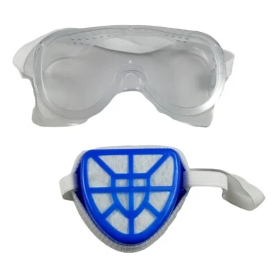 Paire de Lunettes de Sécurité Transparentes Protection Pro + Masque Filtrant - Photo 1/3
