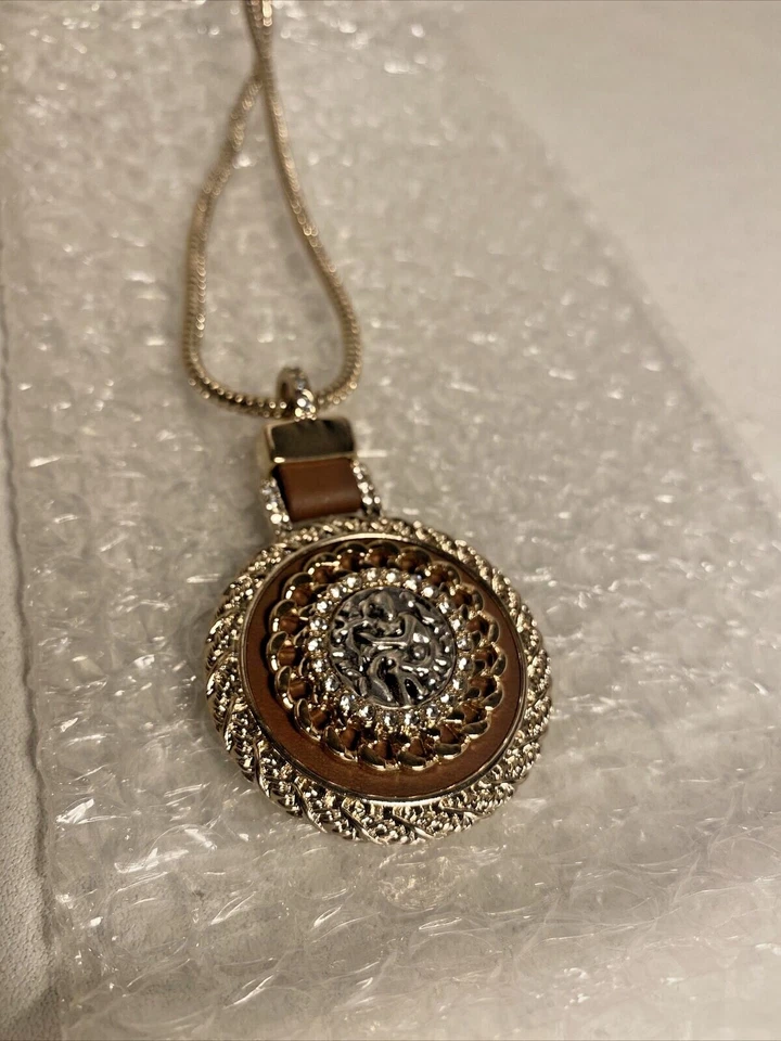 Collar Moneda Cordón Cuero Genuino CASA BLANCA MERCADO NEGRO + Extra Foto 3 de 4