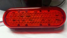 LED Oval Stop Tail Turn Red Light Truck Or Trailer Bright