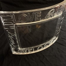 LOVE Curved Arched Lead Crystal Cristal d'Arques Two 4x6 Photo Frame France NIB