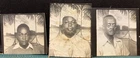 3 Vintage WWII Photo Booth~2 African American Soldiers~All w Palm Frond Backdrop