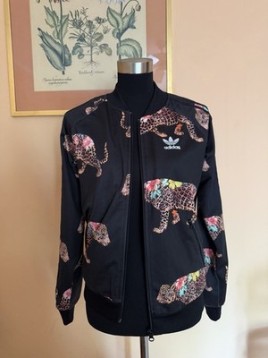 Adidas Womens X Farm Rio Oncada Leopard Print Streetwear Track Jacket 8  Rare | eBay