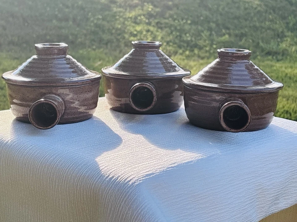 Cinco disponibles!!!! ARTÍCULOS DE PIEDRA ~ VASIJAS SOPERAS CUBIERTAS DE CEBOLLA FRANCESA ~ GRES Foto 2 de 4