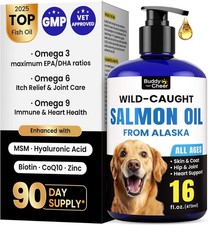 Wild Alaskan Salmon Oil for Dogs  Cats   Fast-Absorbing Fish Oil for Dogs ...
