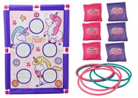 Gra ZręCznośCiowa 2W1 Rzut Woreczkiem I ObręCzą Lean Toys