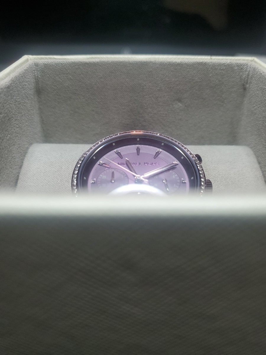Michael Kors Purple Ritz Stainless Steel Watch MK6720 Michael Kors Analog Purple Dial Women main image 4