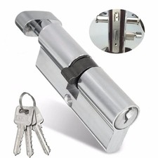 X70 Thumb Turn Cylinder Door Lock Aluminium Front Door Barrel Anti Snap UK