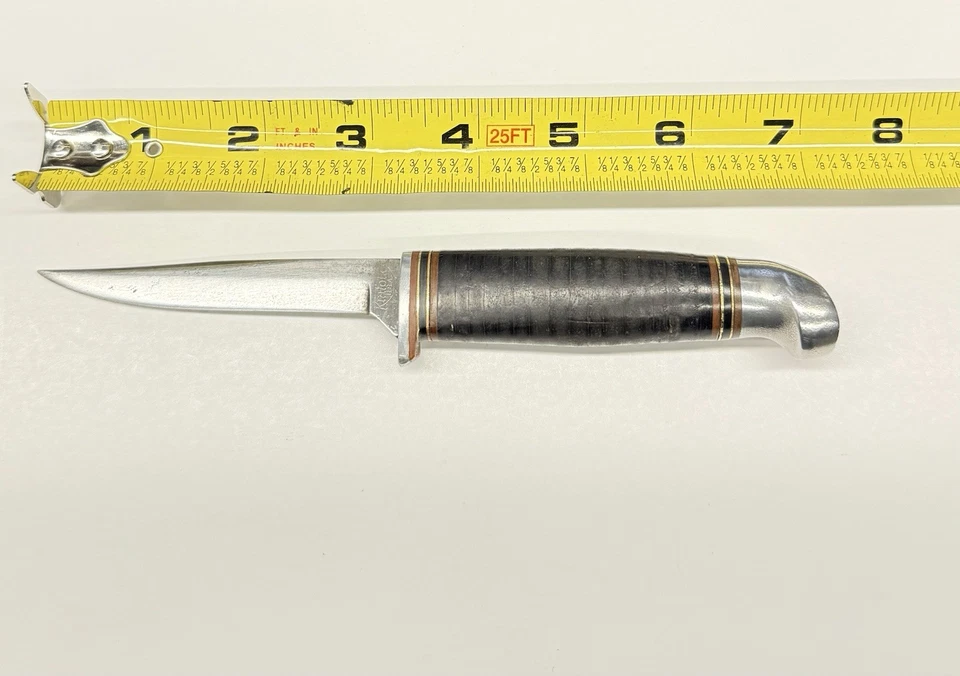 VINTAGE 1930’S-1950’S KINFOLKS USA 330 -3 1/2 BIRD & TROUT KNIFE WITH SHEATH - Image 4 of 4