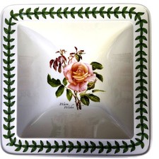 Portmeirion Botanic Roses Warm Wishes 8.75" Square Salad/Serving Bowl-Excellent