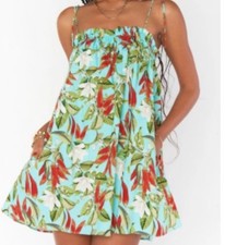 Show Me Your Mumu - NWT Angel Mini Dress Spicy Pepper Teal Multi Sz LARGE
